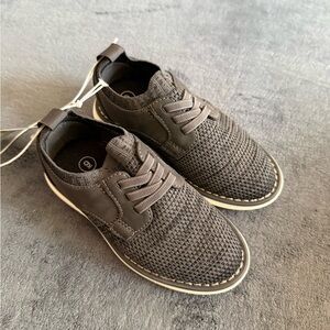 Cat & Jack Toddler Boy Knit Slip-On Oxford Shoes in Dark Gray size 9